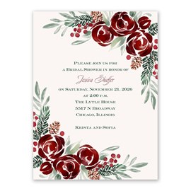Winter Rose - Bridal Shower Invitation