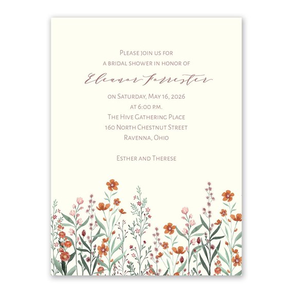 Spring Gatherings Wedding Invitation