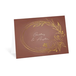 Gold Floral - Thank You Card