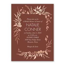 Natural Border - Bridal Shower Invitation