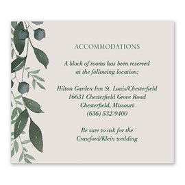 Cascading Greens - Information Card