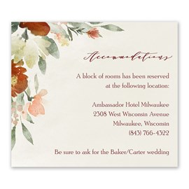 Romantic Floral - Information Card