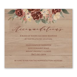 Woodgrain Floral - Information Card