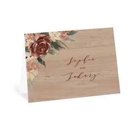 Woodgrain Floral - Thank You Card