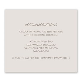 Simply Elegant - Information Card