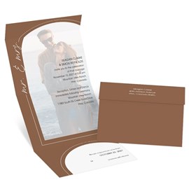 Modern Couple - Mr. and Mrs. - Seal and Send with RSVP Postcard