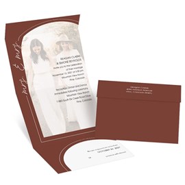 Modern Couple - Mrs. and Mrs. - Seal and Send with RSVP Postcard
