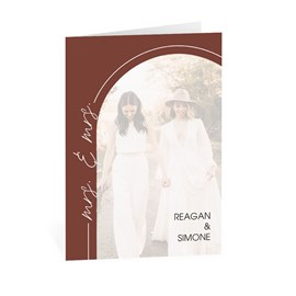 Modern Couple - Mrs. and Mrs. - Thank You Card