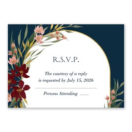 Jeweled Floral - Response Card