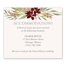 Arching Floral - Information Card