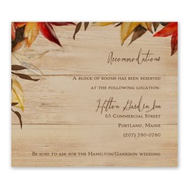 Rustic Leaves - Information Card