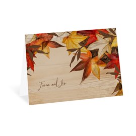 Rustic Leaves - Thank You Card