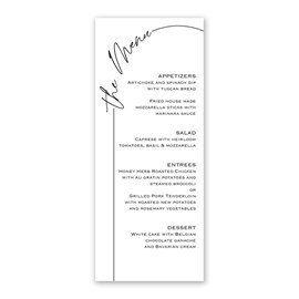 Arched Type - Menu Card