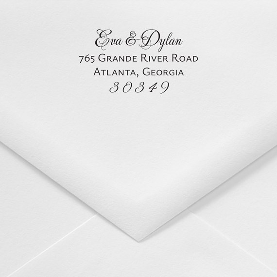 address stamp design on white envelope
