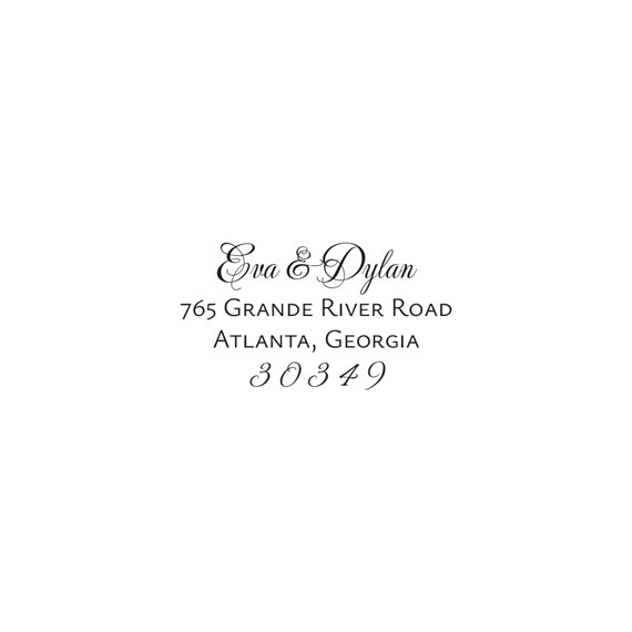 customizable text area for address stamp design