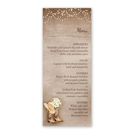 Country Chic - Menu Card