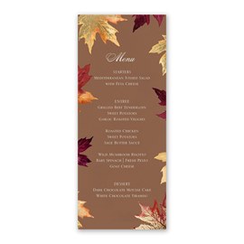 Gilded Autumn - Menu Card