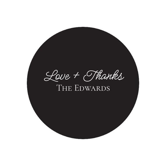 circular sticker with text