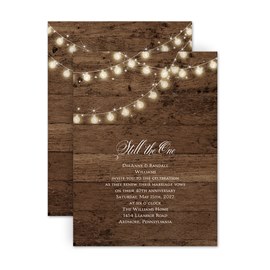 Rustic Glow - Vow Renewal Invitation