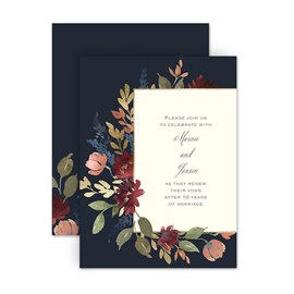 Cascading Floral - Vow Renewal Invitation