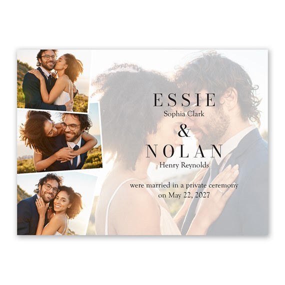 collage photo placeholders with elegant text
