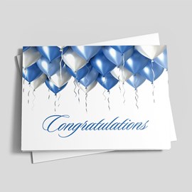 Frosty Balloons Congrats Card