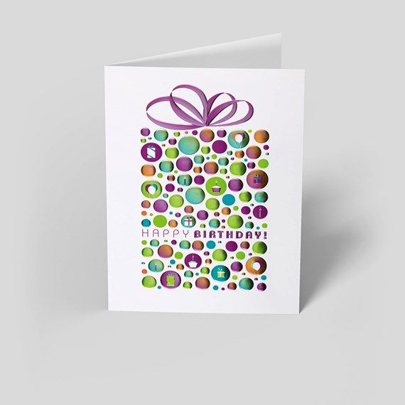 Assorted All-Occasion Handmade Greeting Cards in Black Scattered Dot  Organizer