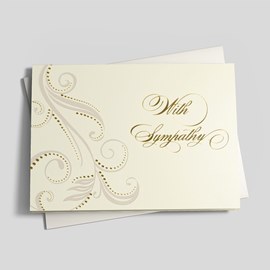 Paisley Golden Sympathy Card