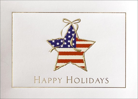 Patriotic Star Happy Holidays