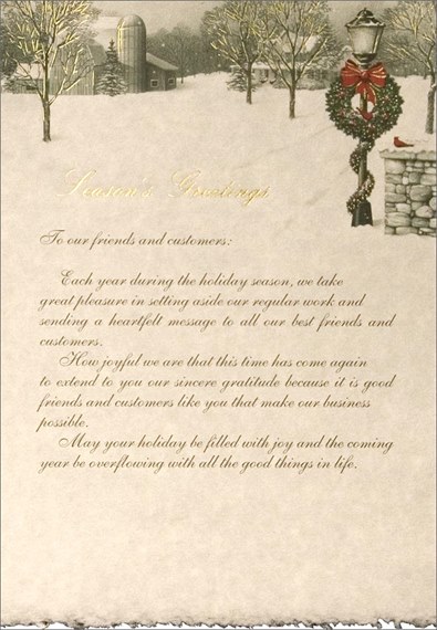 Seasonal Appreciation Letter