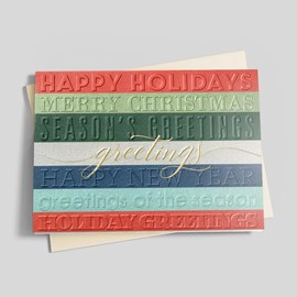 Colorful Greetings Holiday Card