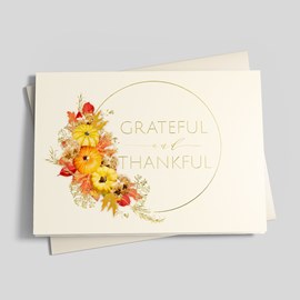 Autumn Circle Thanksgiving Card