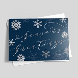 Evening Snowflakes Holiday Card