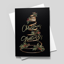 Swirling Tree Christmas Card