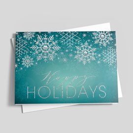 Twilight Snowflakes Holiday Card