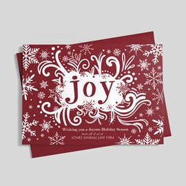 Scarlet Snowflakes Holiday Card