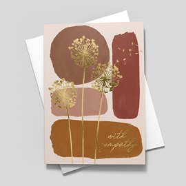 Golden Dandelions Sympathy Card