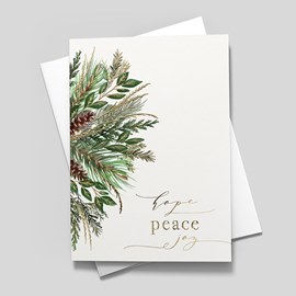 Peaceful Pines Holiday Card