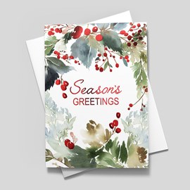 Seasonal Berries Holiday Card