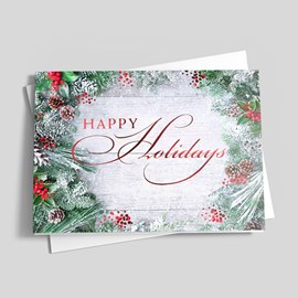 Berry Red Holiday Card
