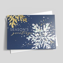 Glitzy Snowflakes Holiday Card