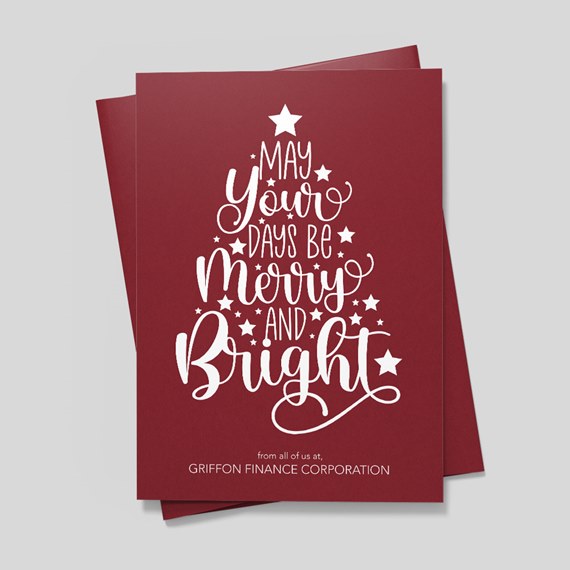 Burgundy Bright Holiday Card