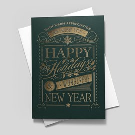 Golden Sign Holiday Card