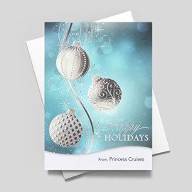 Silver Ornaments Holiday Card