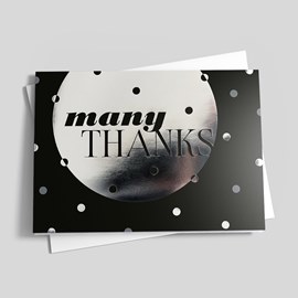 Silver Moon Thank You Card