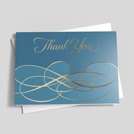 Elegant Swirls Thank You Card