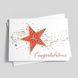 Colorful Stars Congratulations Card
