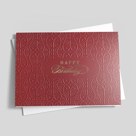 Rouge Wainscotting Birthday Card