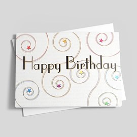 Colorful Stars Birthday Card