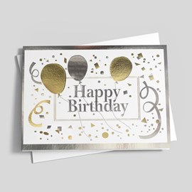 Precious Metals Birthday Card